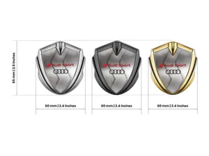 Audi Metallico Cupolato Emblema Finitura Lussuosa Lega Fine